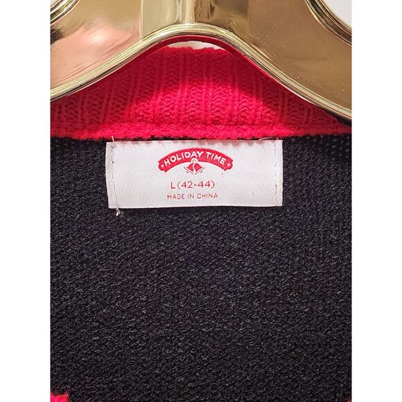 Holiday Time "Light-Up" Straight Outta North Pole Mens L Ugly Chrsitmas Sweater - Picture 6 of 11